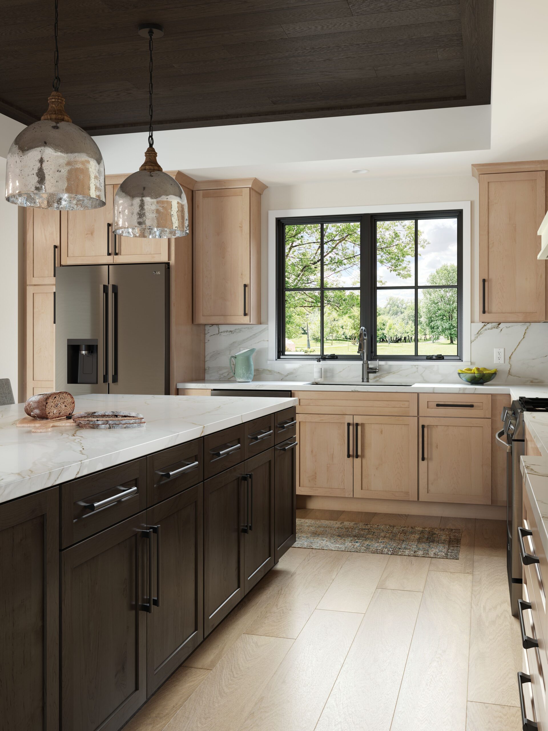 White kitchen cabinets with subway tile backsplash